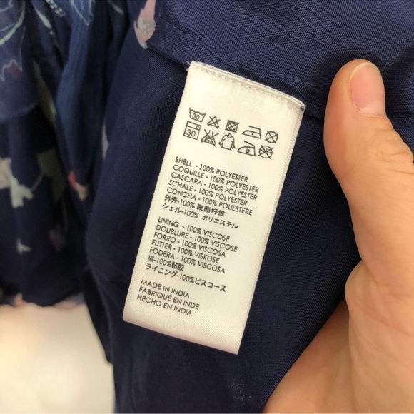 Cleobella Floral Long Sleeve Ruffle Tie Blouse XS - Picture 12 of 12